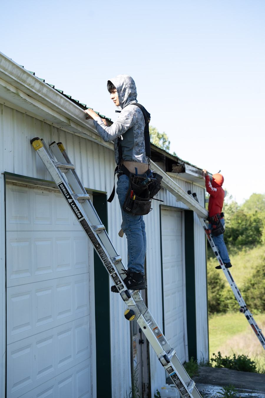 Next Level crew repairing a roof edge